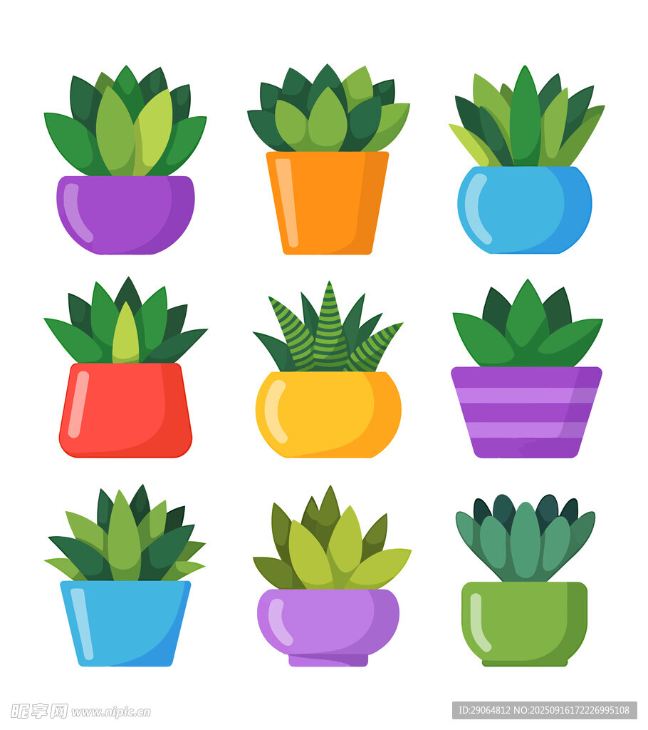 盆栽植物插圖