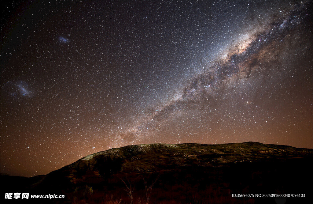 夜空下的壯麗星河景觀