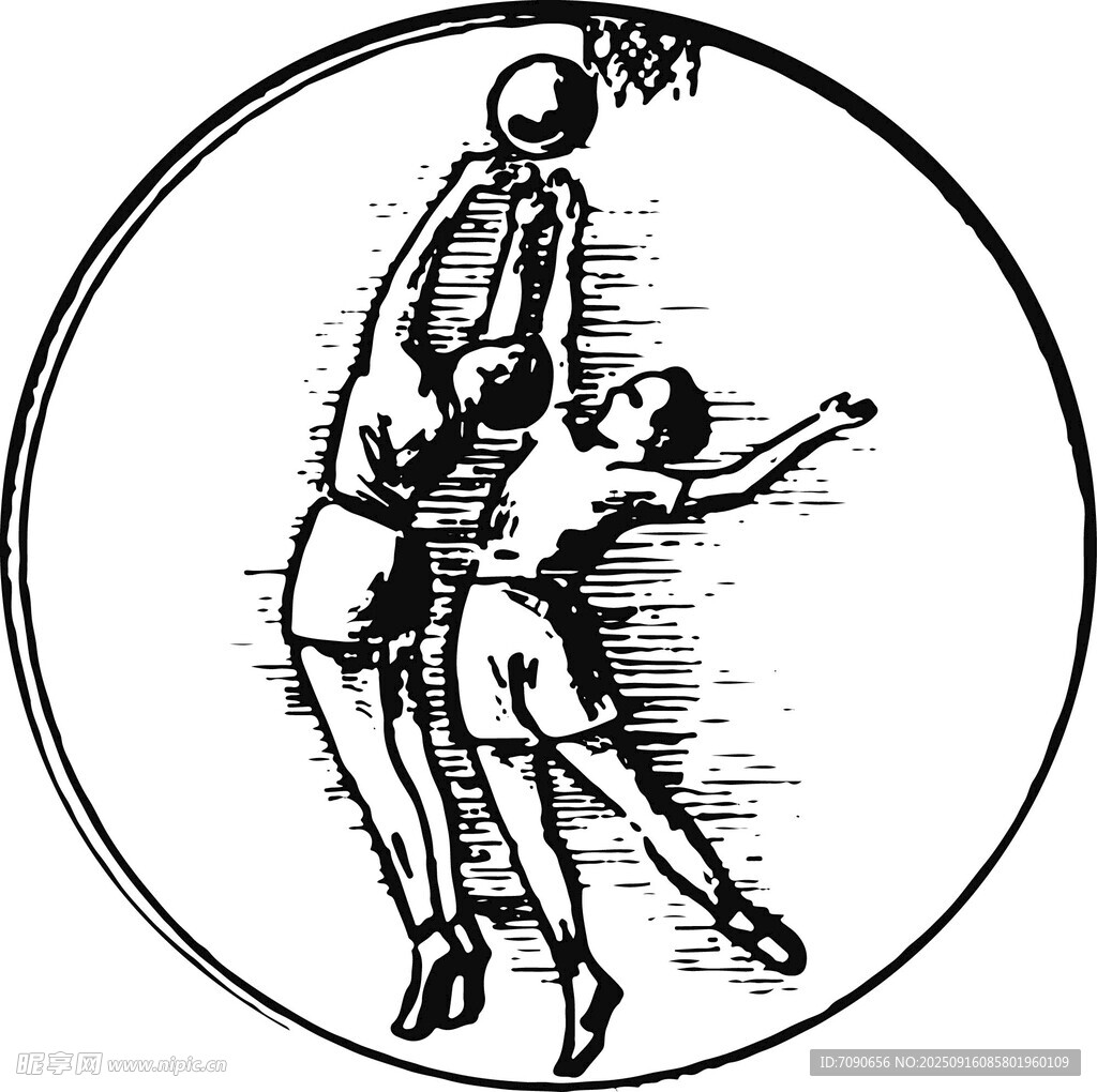 籃球運(yùn)動(dòng)員空中爭(zhēng)搶瞬間