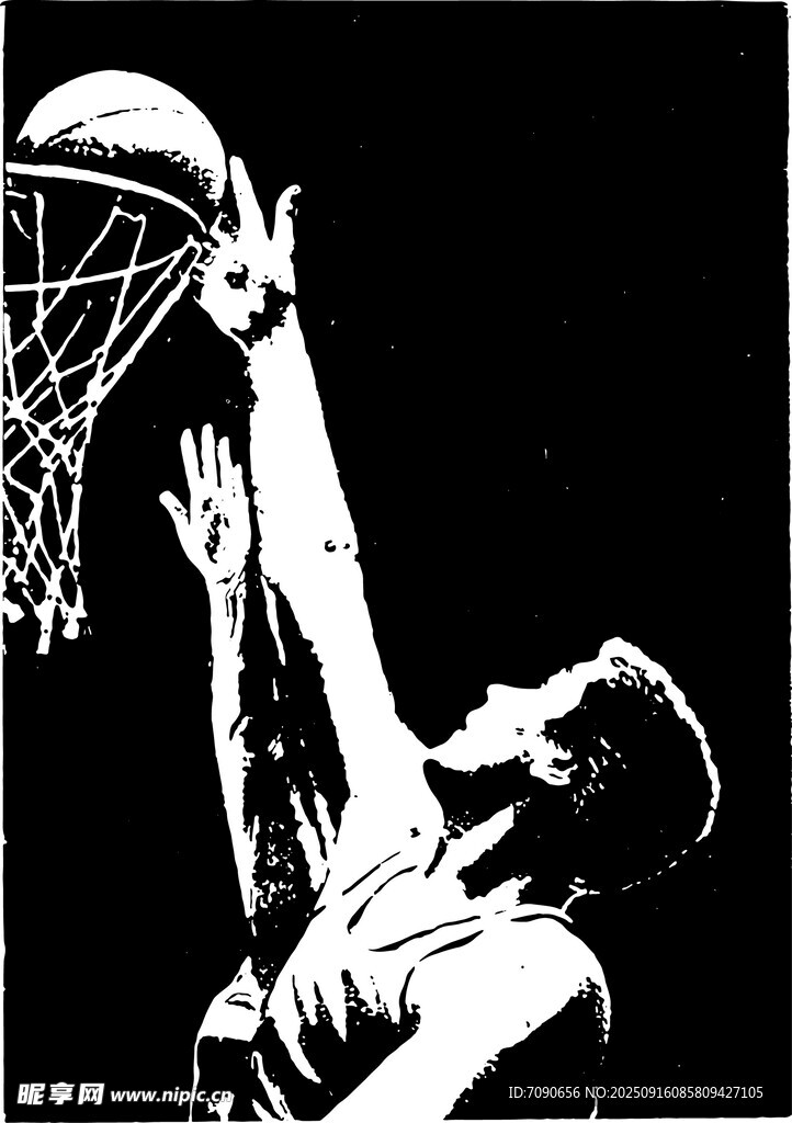 籃球運動員精彩扣籃瞬間