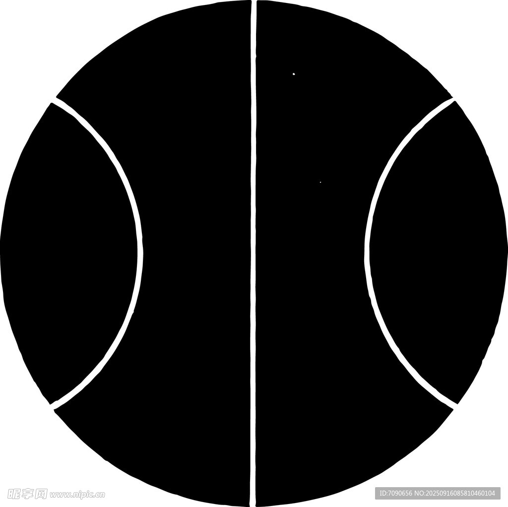 簡(jiǎn)約黑白籃球圖標(biāo)