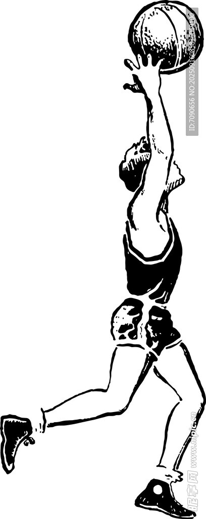 籃球運動員躍起投籃瞬間