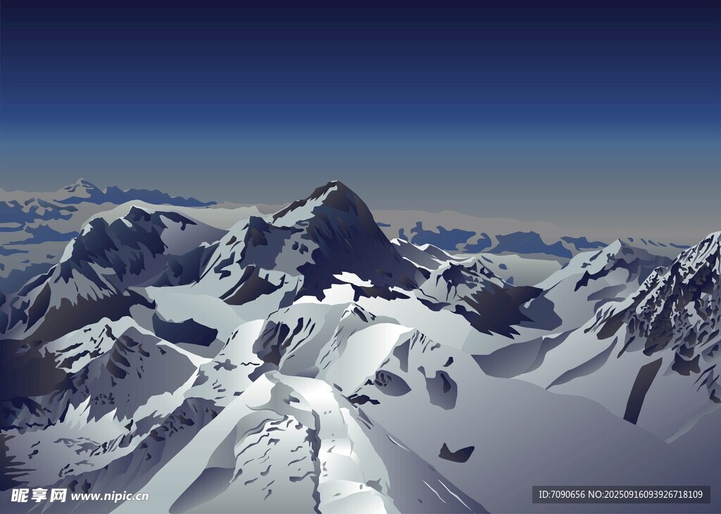壯麗雪山全景