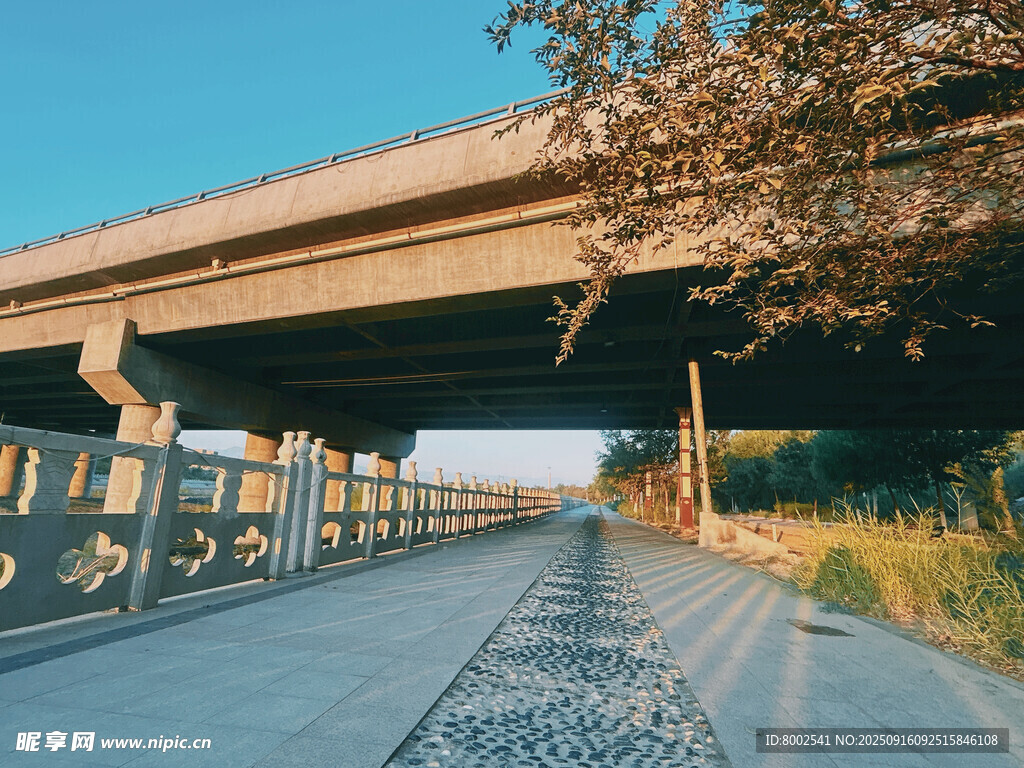 黃昏下的公路與高架橋