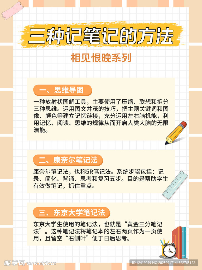 記筆記方法海報(bào)