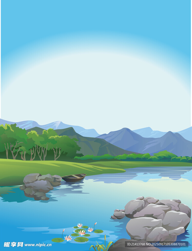 寧靜山水間的美麗景致