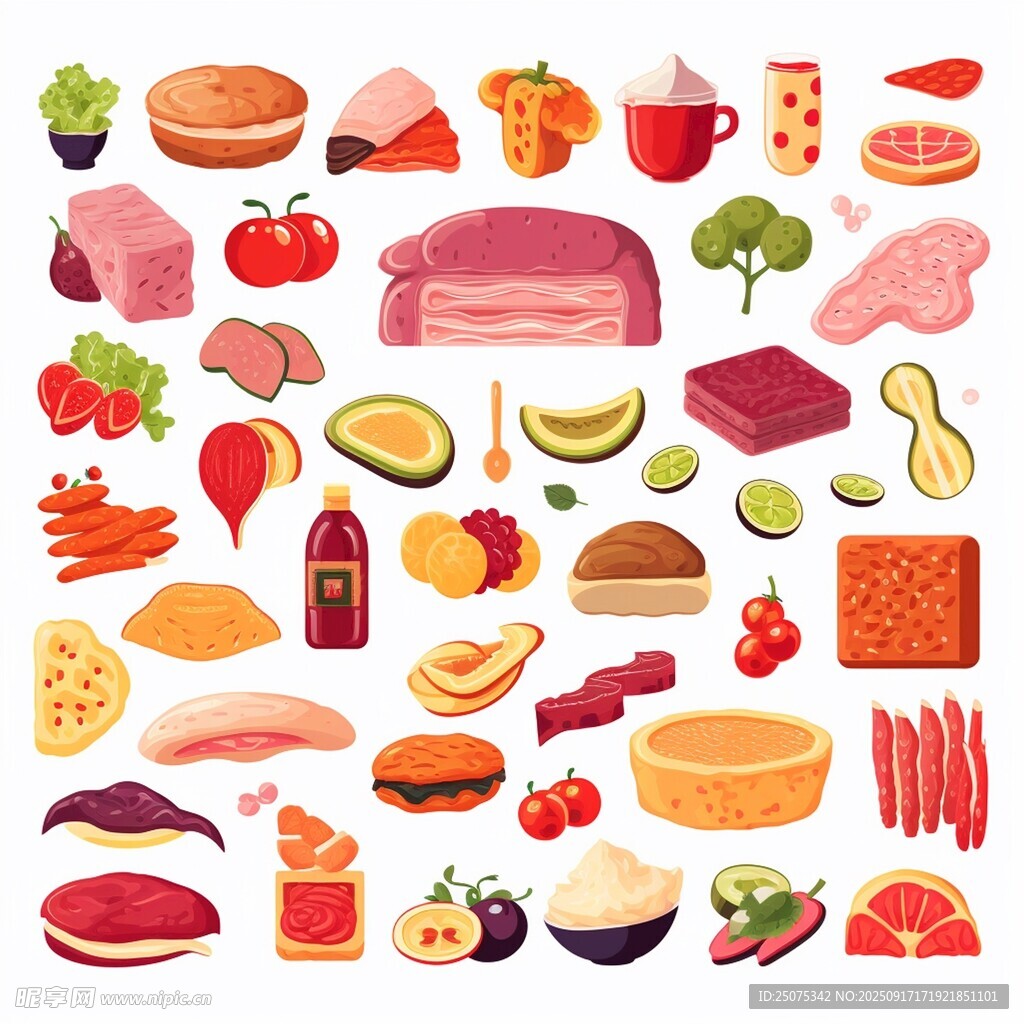 美食食材插圖