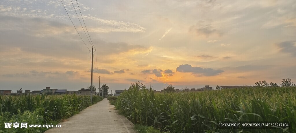 夕陽下的鄉(xiāng)間小路