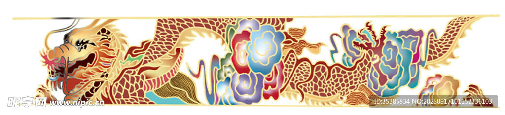 傳統(tǒng)精美彩色浮雕裝飾圖案