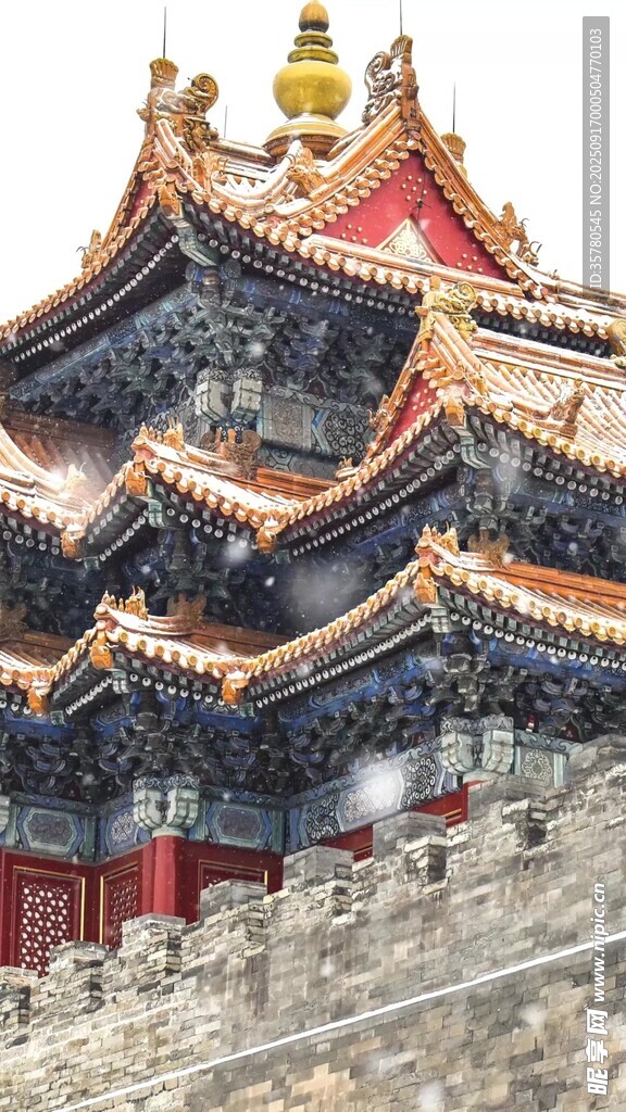 中式古建筑屋頂特寫