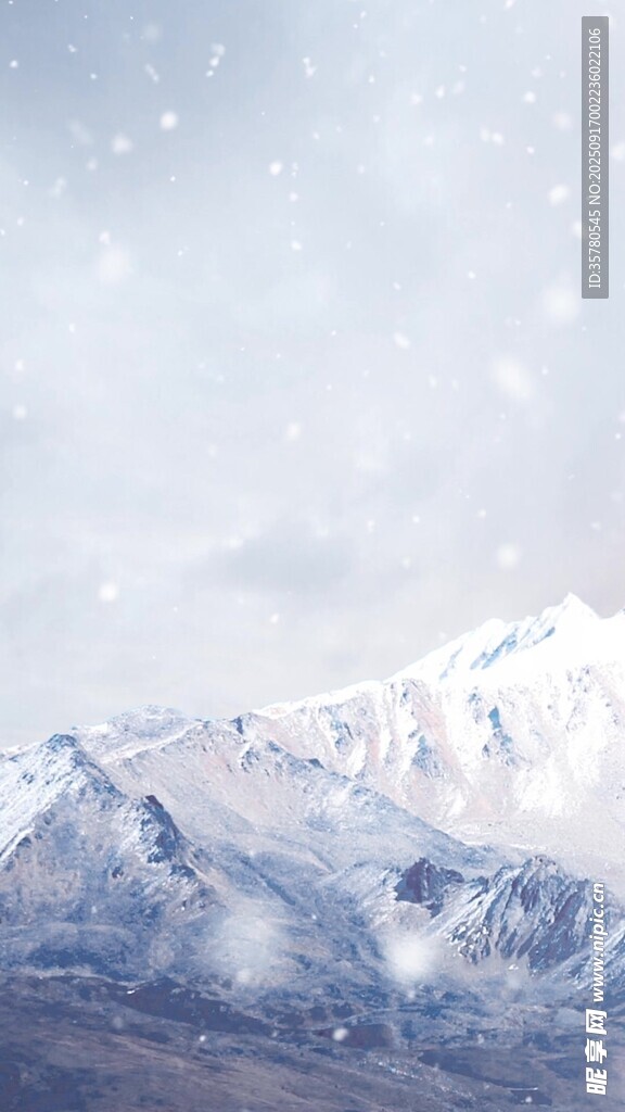 雪山雪景純凈冬日風(fēng)光