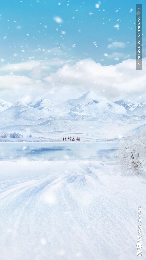 冬日雪景純凈潔白天地