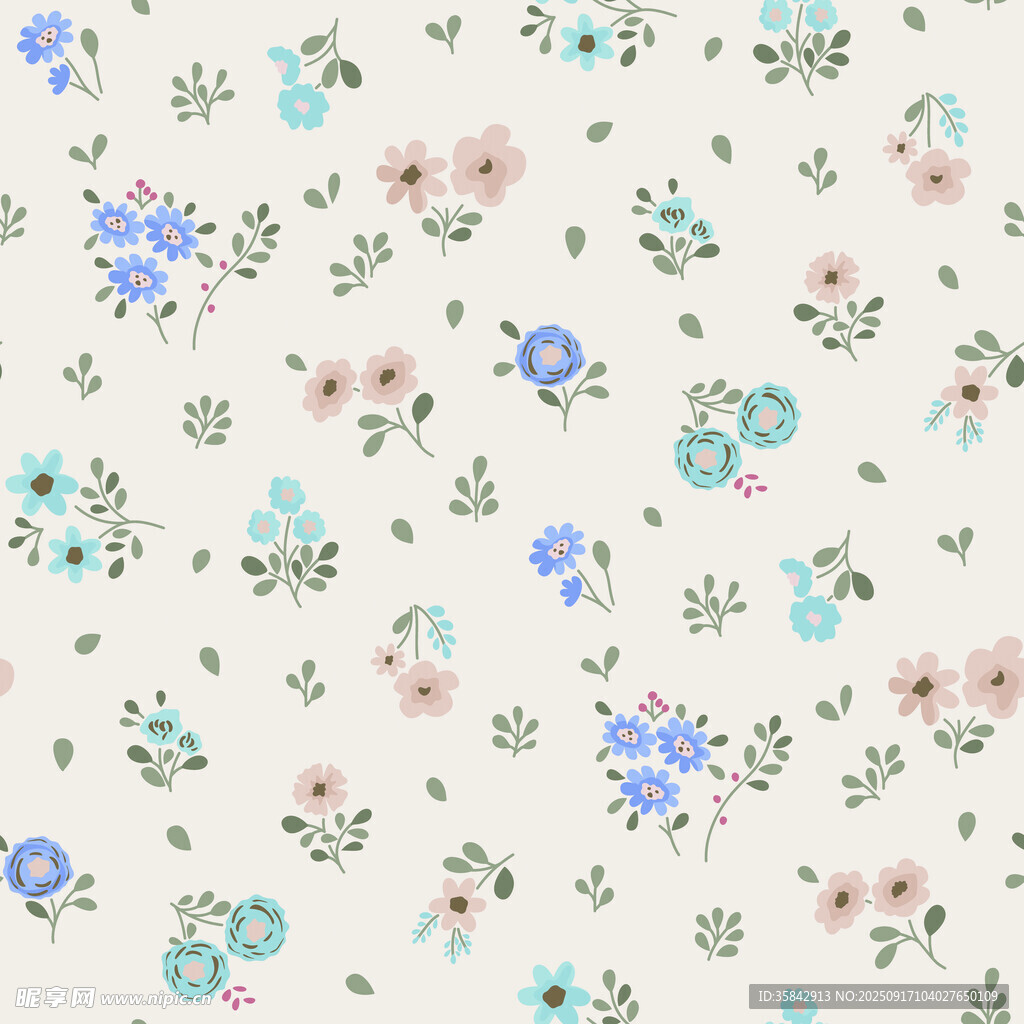 清新碎花圖案背景