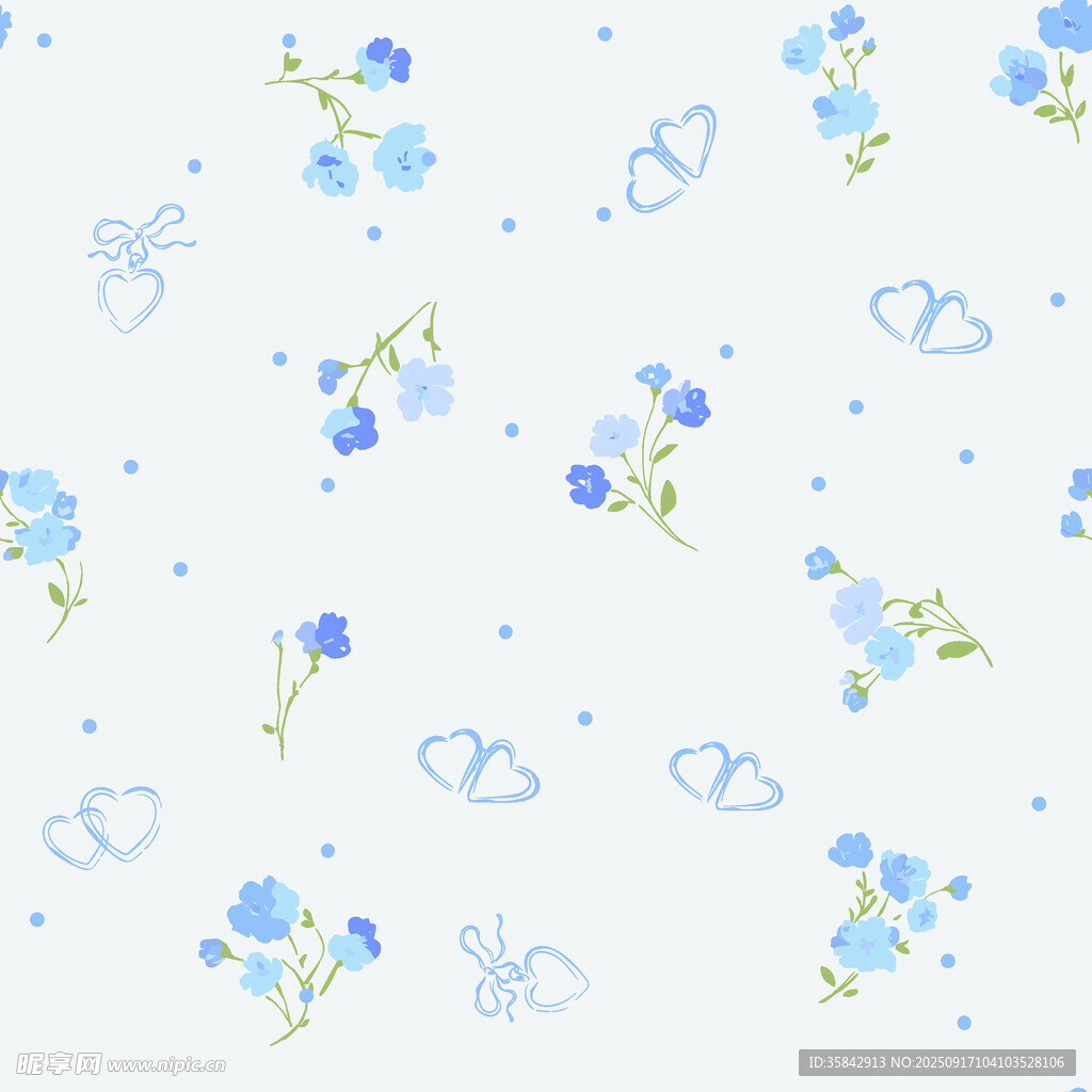 藍花嬰兒用品圖案背景