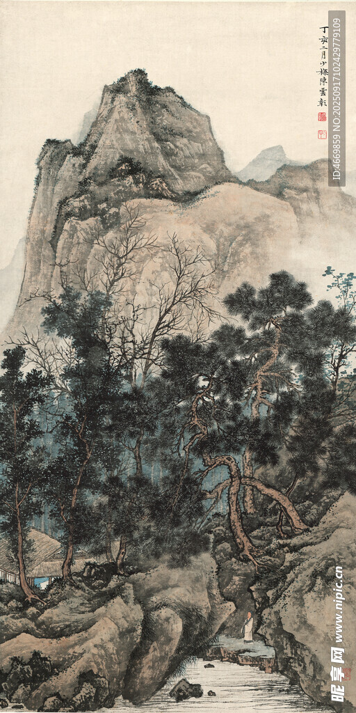 水墨山水國(guó)畫風(fēng)景圖