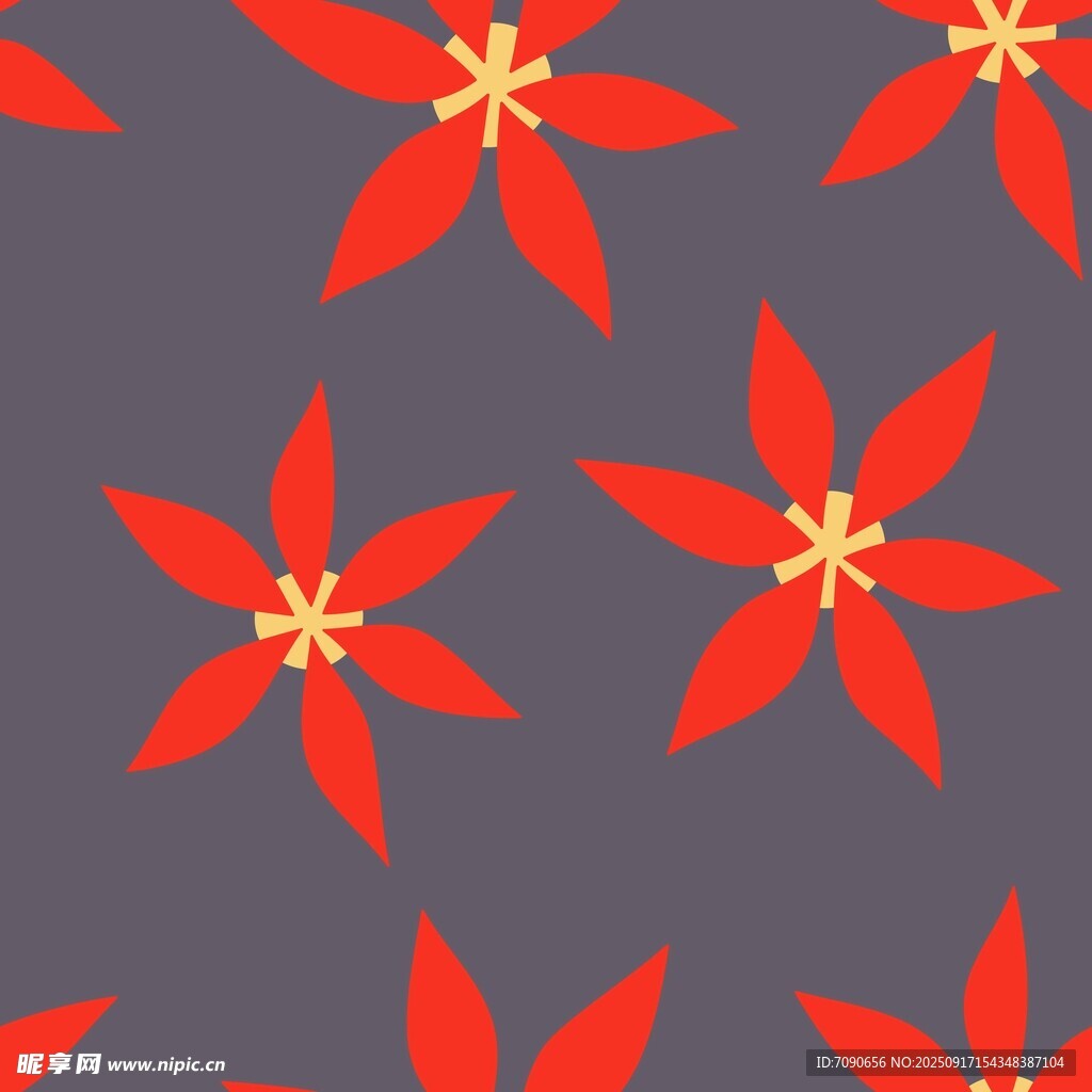 紅色花卉圖案背景紋理