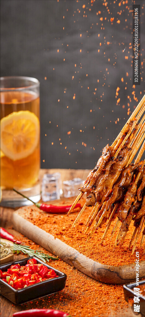 美味烤串配清爽檸檬飲品