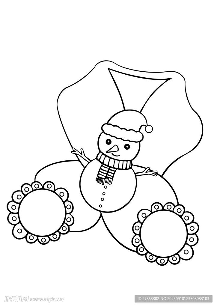 卡通雪人插畫(huà)