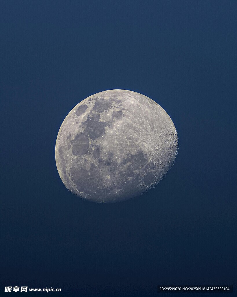 夜空中的皎潔明月