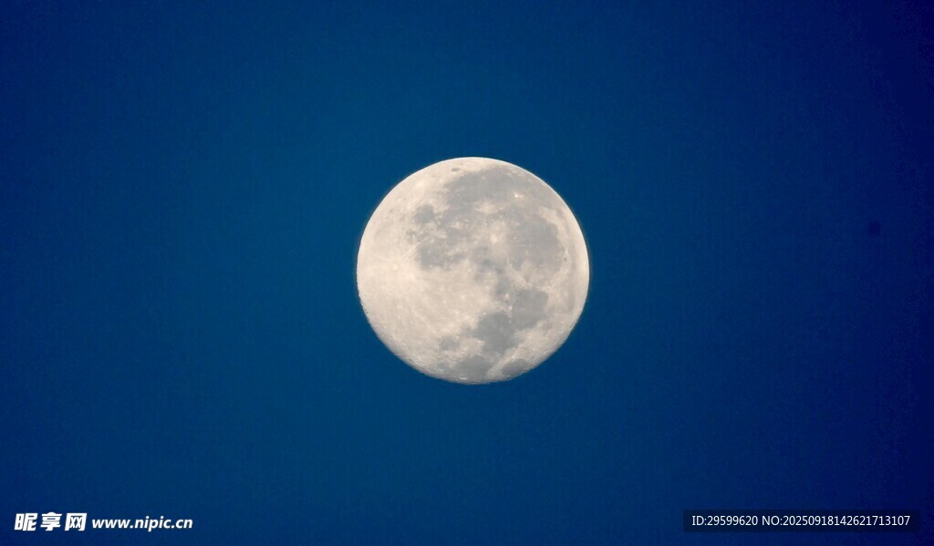 夜空中的皎潔明月