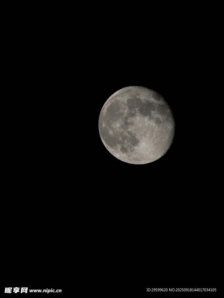 夜空中的皎潔滿月