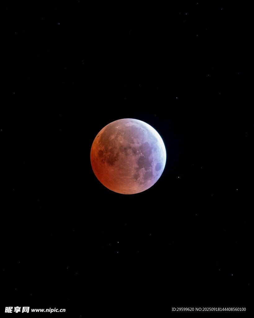 血月高懸夜空