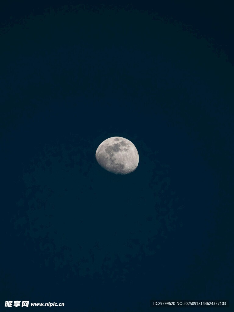 夜空中的皎潔明月