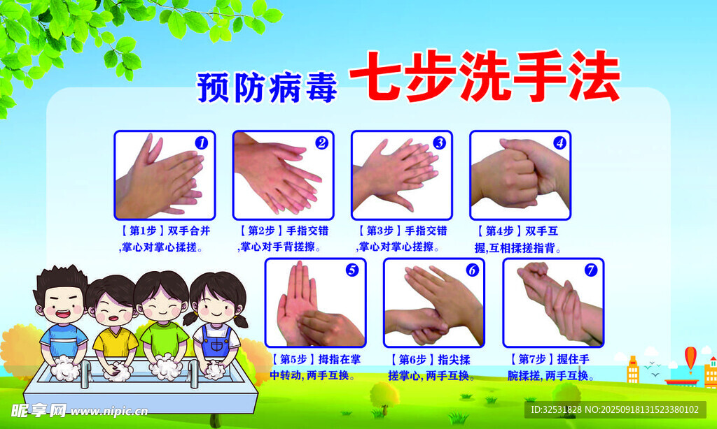 七步洗手法