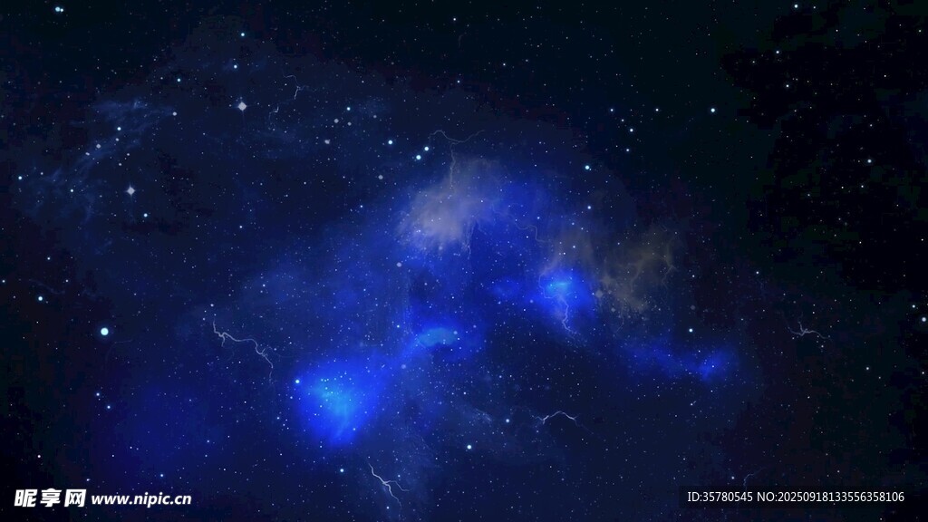 夢(mèng)幻藍(lán)色星云宇宙景觀