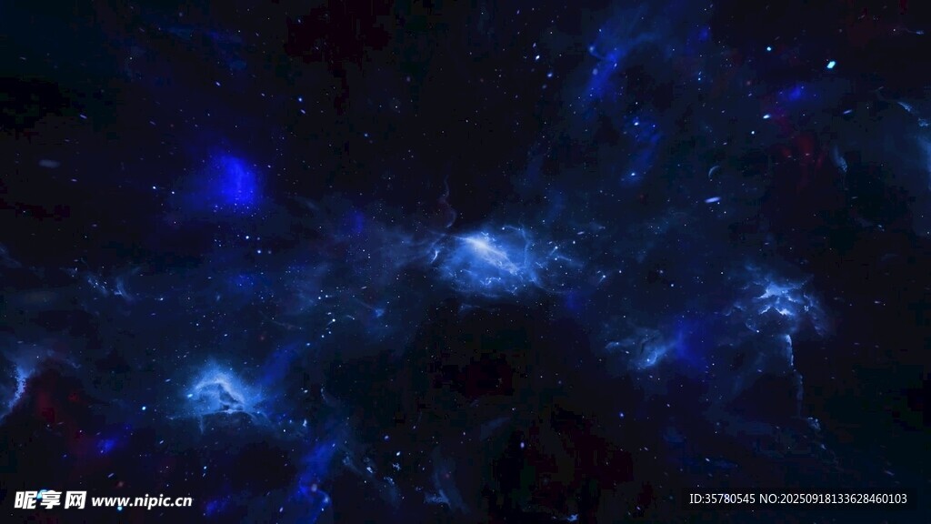 夢(mèng)幻藍(lán)色星空夜景