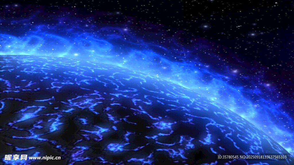 夢幻藍(lán)色星空宇宙景象