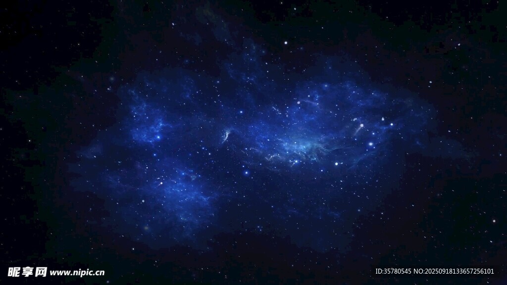 深邃藍(lán)色星云景象