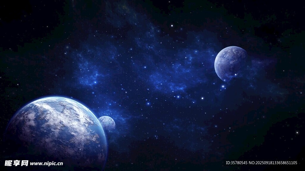 夢幻星際中的雙星球景象