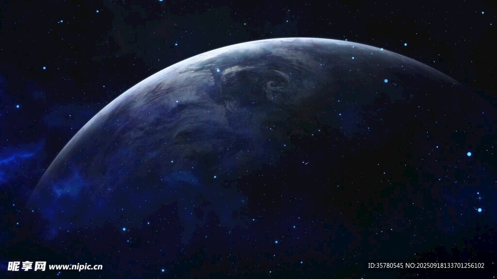 神秘宇宙中的藍(lán)色星球