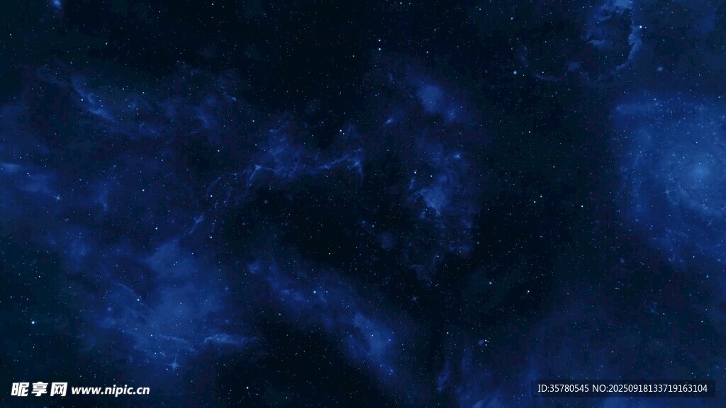 深邃藍(lán)色星空景象