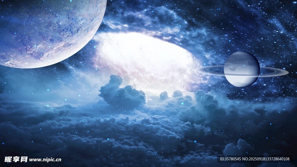夢(mèng)幻星空下的奇幻宇宙景觀