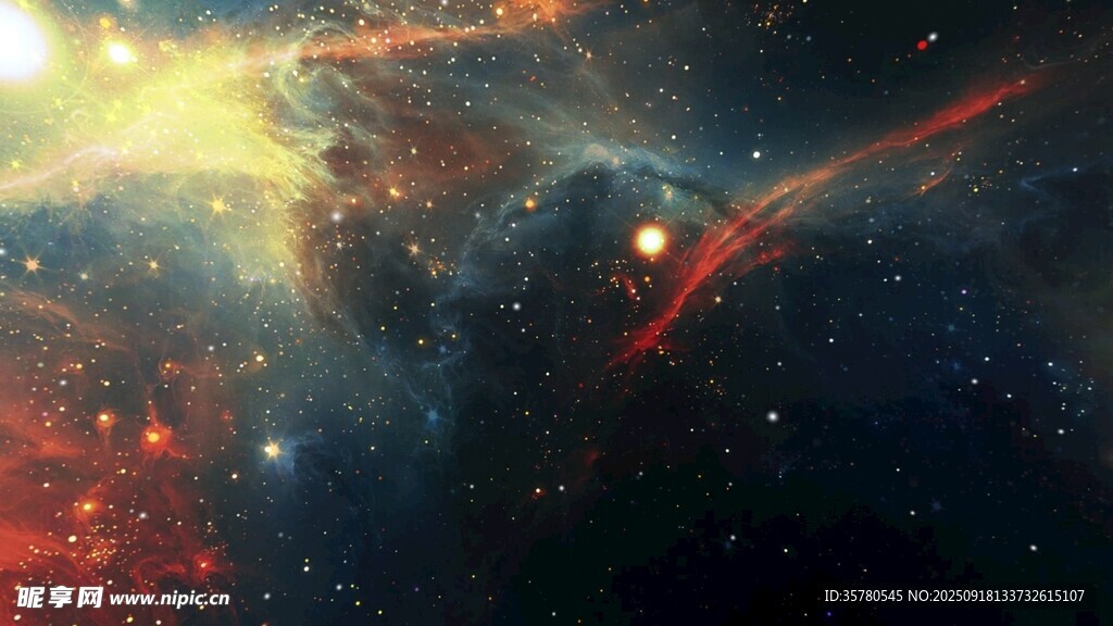 夢幻浩瀚宇宙星空景象
