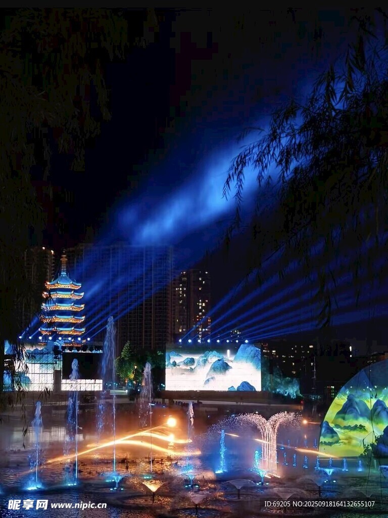 懷化鶴鳴洲夜景
