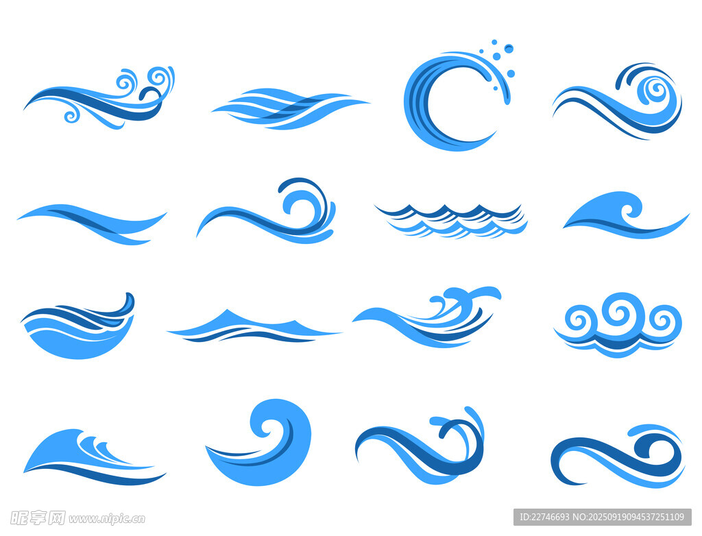 藍(lán)色海浪圖案