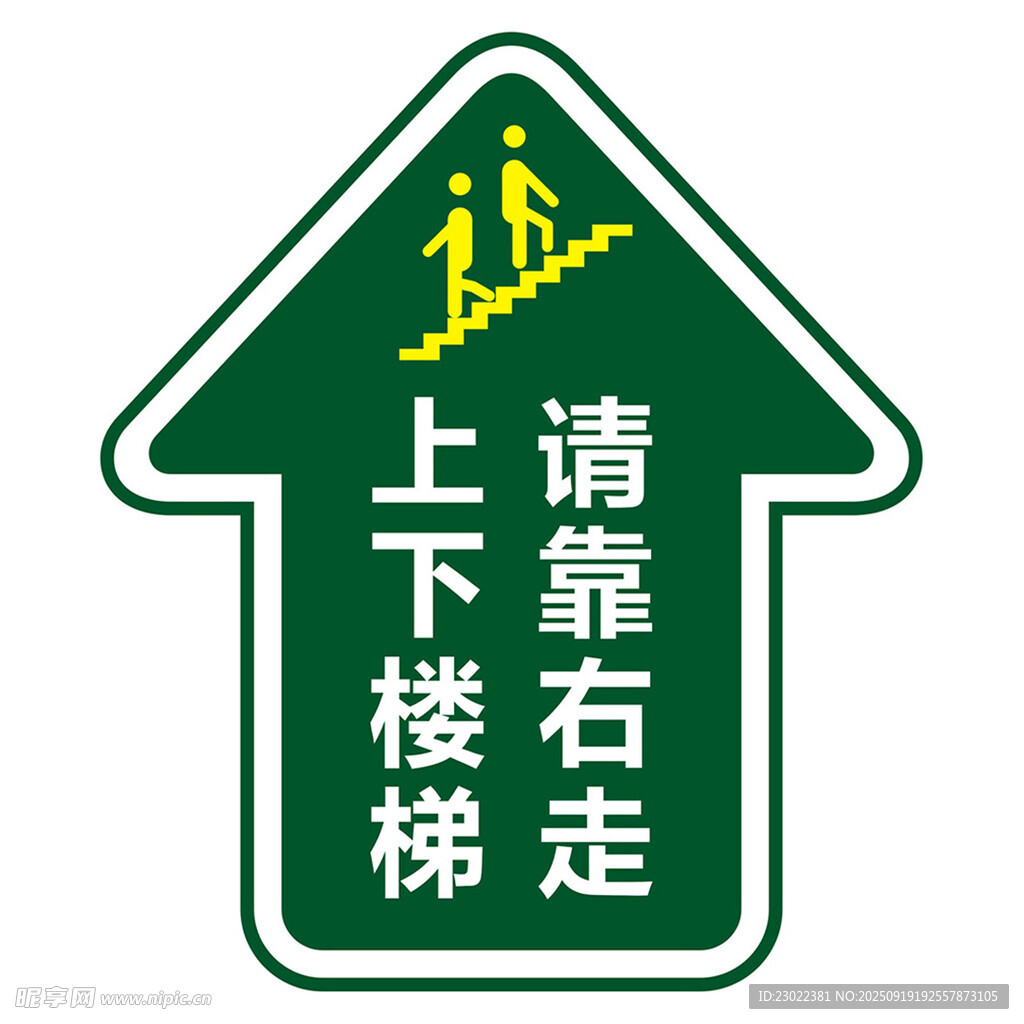 上下樓梯靠右走指示牌