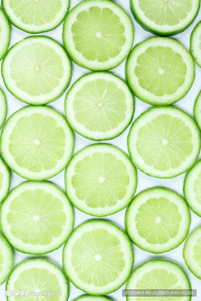 青檸切片圖案 清新視覺