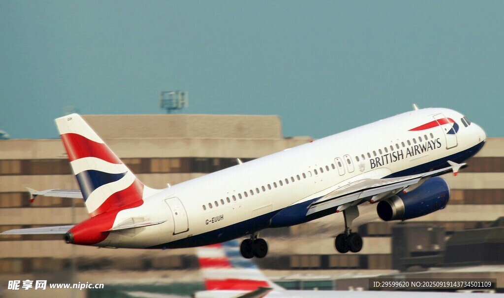 英航飛機起飛瞬間