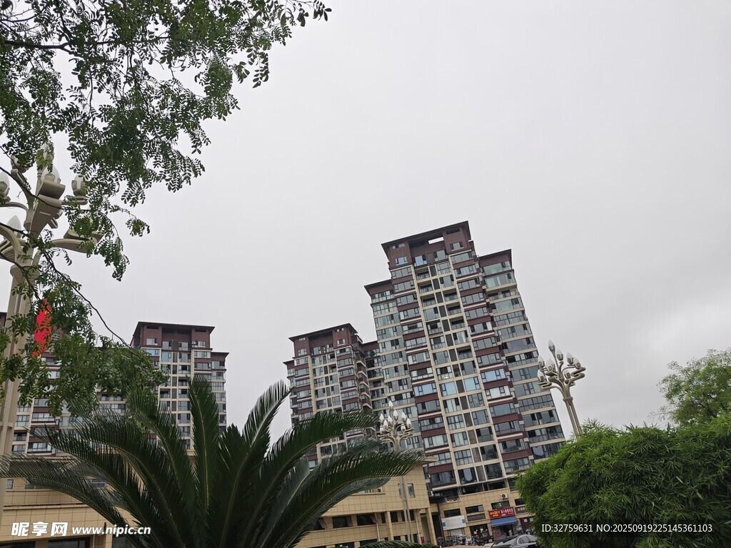 城市中的高層住宅景觀