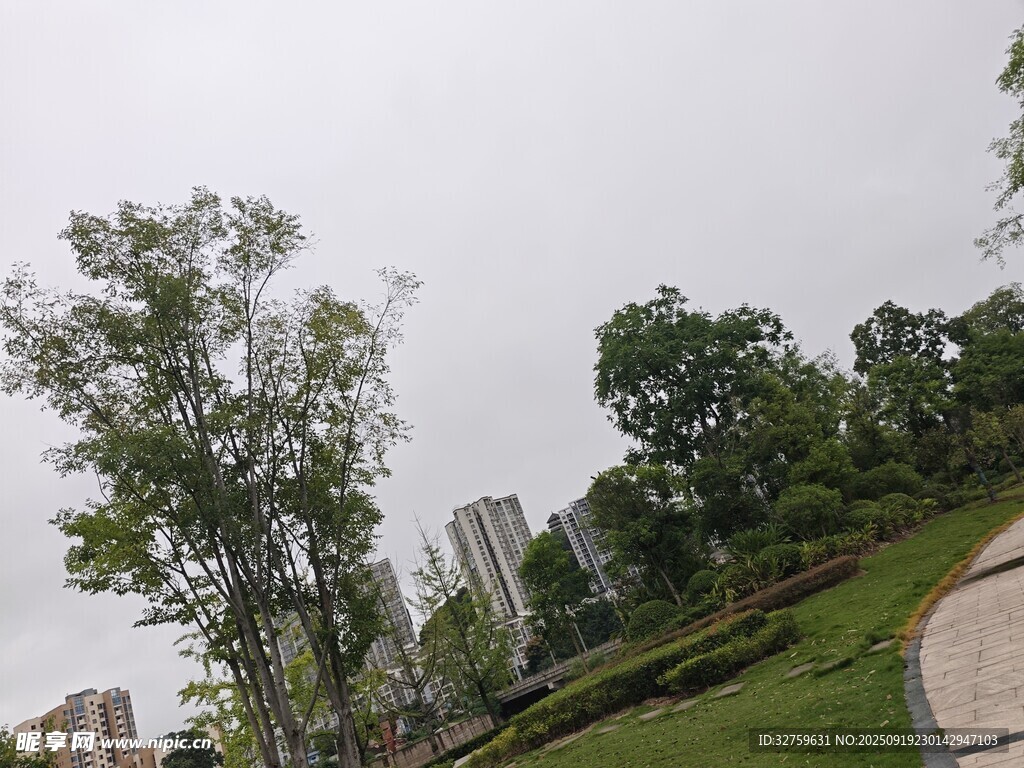 城市中的綠意公園景致