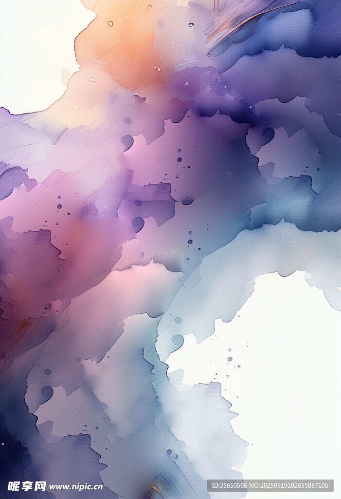 夢(mèng)幻水彩抽象背景圖案