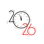 2026新年時(shí)鐘創(chuàng)意圖案
