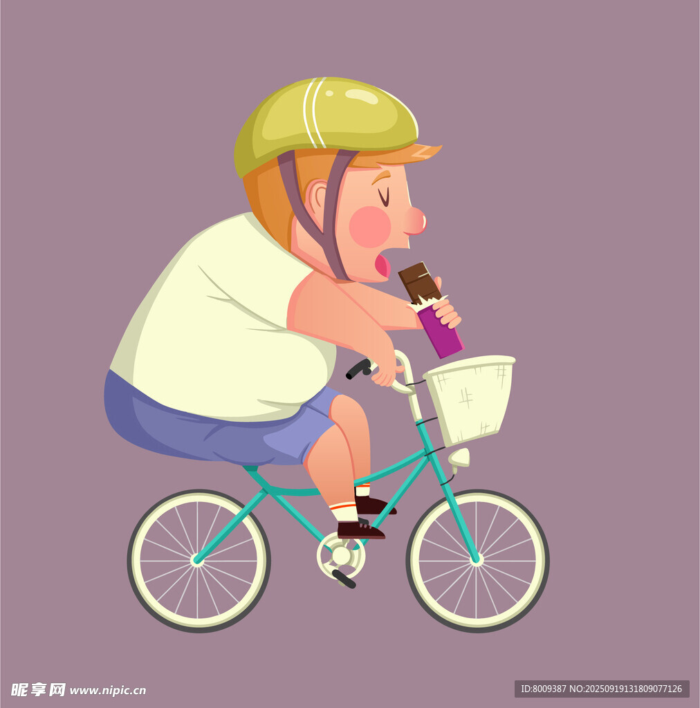 騎車吃冰淇淋的歡樂小孩