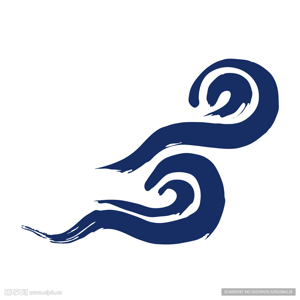 藍(lán)色靈動(dòng)海浪圖案設(shè)計(jì)