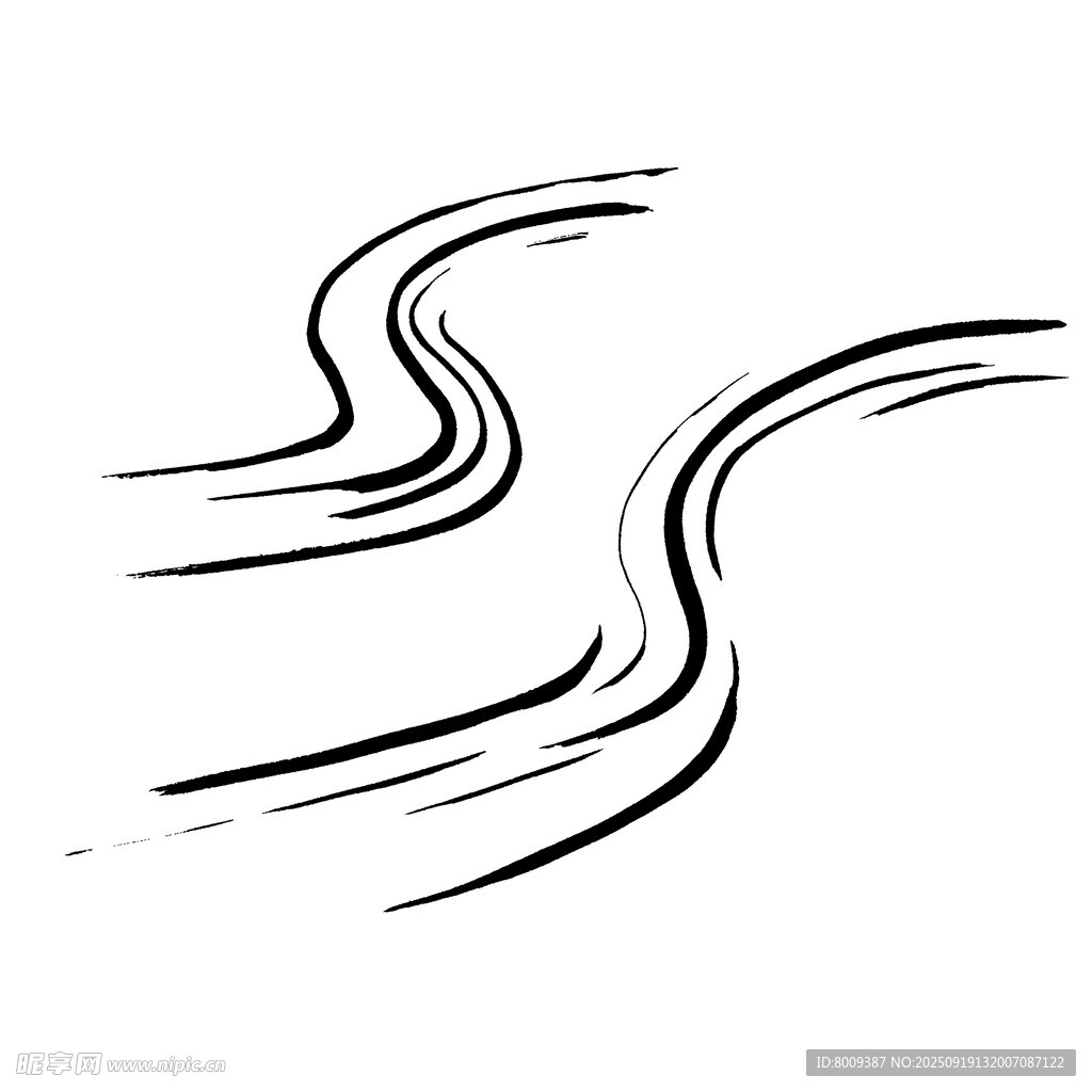 簡約線條動感曲線圖形