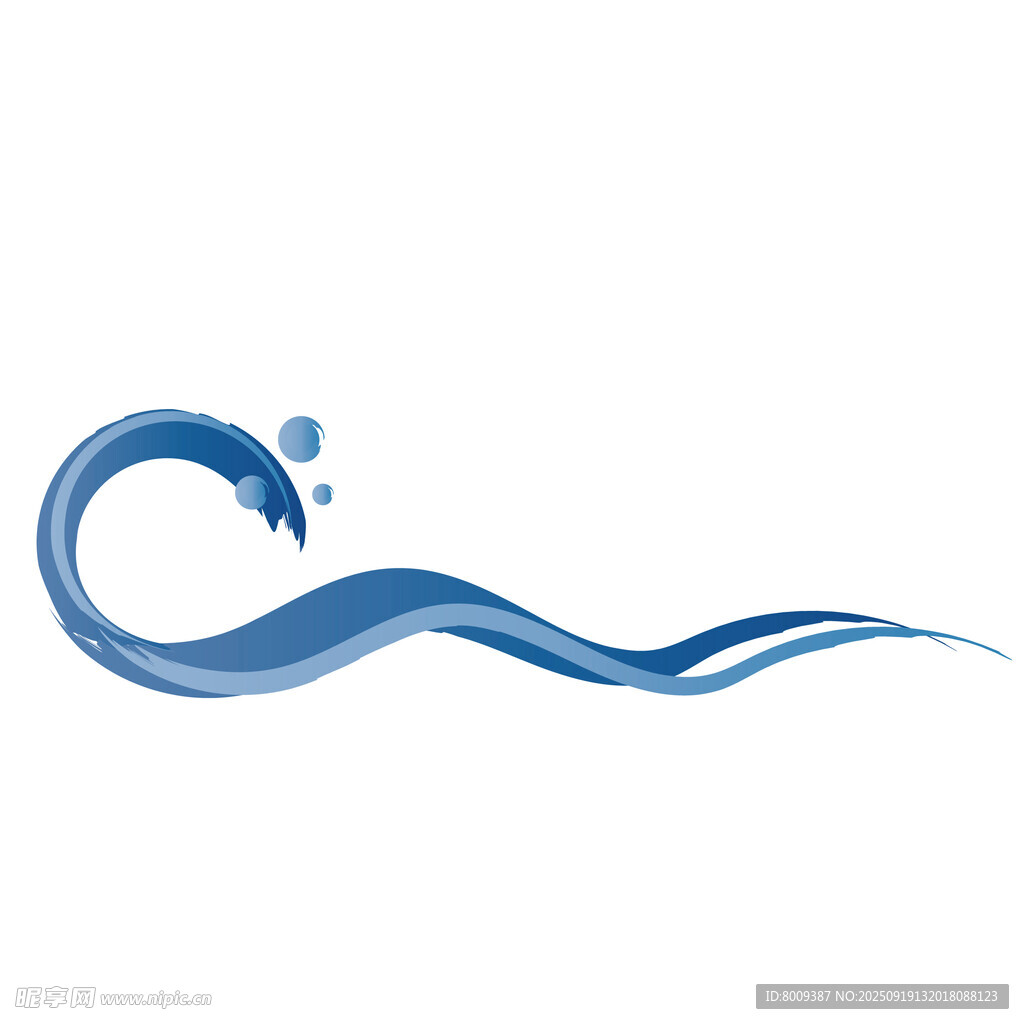 藍(lán)色波浪簡(jiǎn)約圖標(biāo)